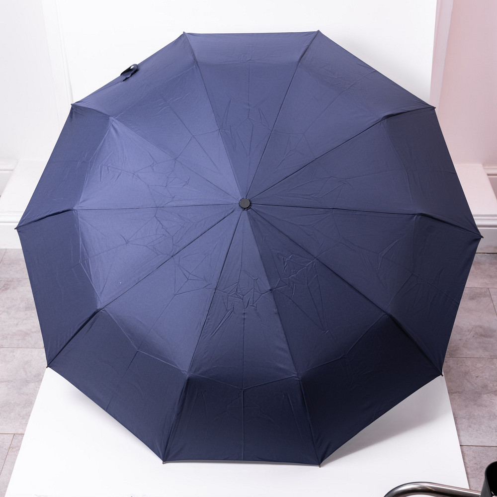 Зонт автоматический с деревянной ручкой классический из полиэстера диаметр 116 см  Синий HP-23-8BL Киев - изображение 1