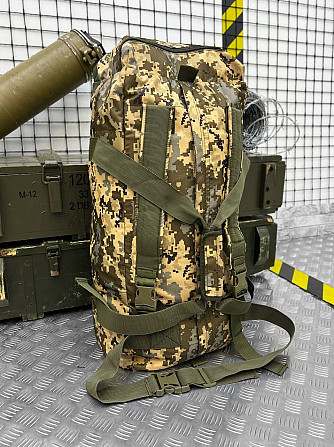 Сумка баул тактическая армейская походная 3 в 1 на 65 л рюкзак для военных и туристов усиленный Киев - изображение 9
