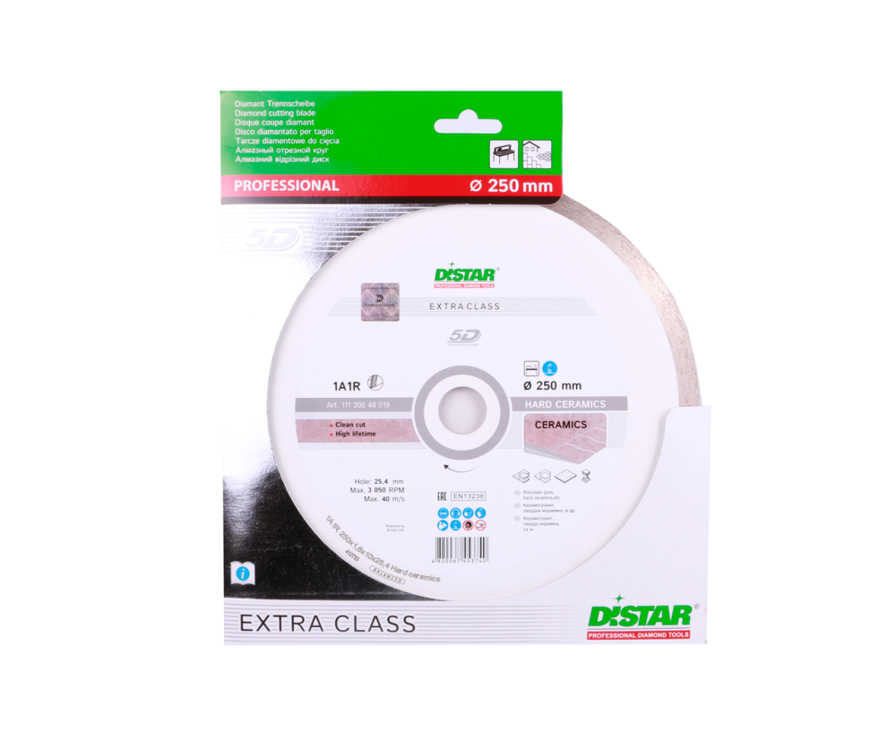 Диск алмазный отрезной Distar Hard ceramics 1A1R 250мм керамика, керамогранит, мрамор 11120048019 Киев - изображение 3