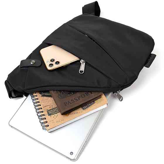 Сумка слинг нейлоновая Vintage 20557 Черная Киев