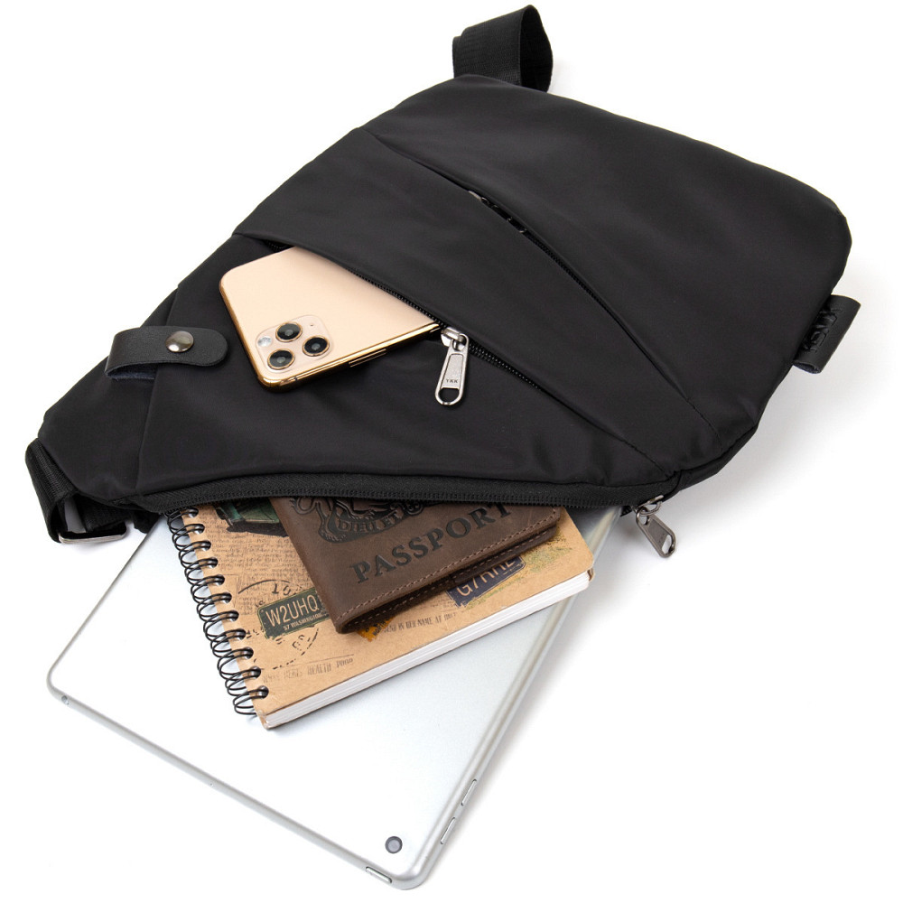 Сумка слинг нейлоновая Vintage 20557 Черная Киев - изображение 3