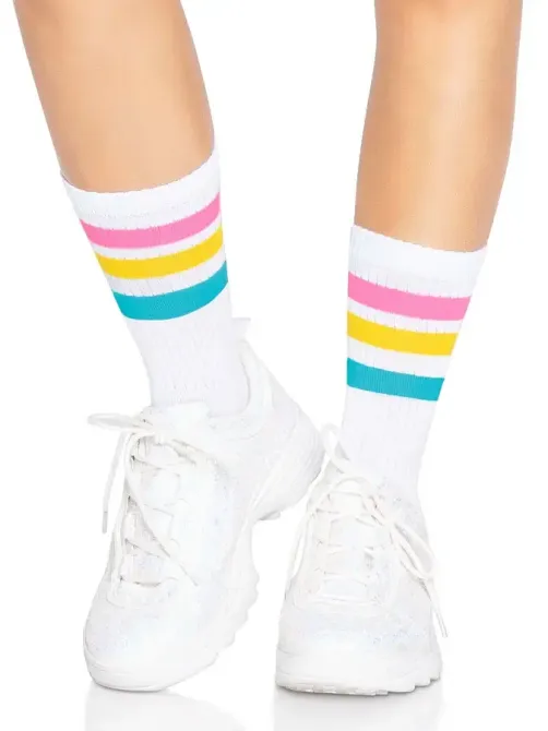 Шкарпетки жіночі в смужку Leg Avenue Pride crew socks Pansexual, 37–43 розмір Львів - фото 3