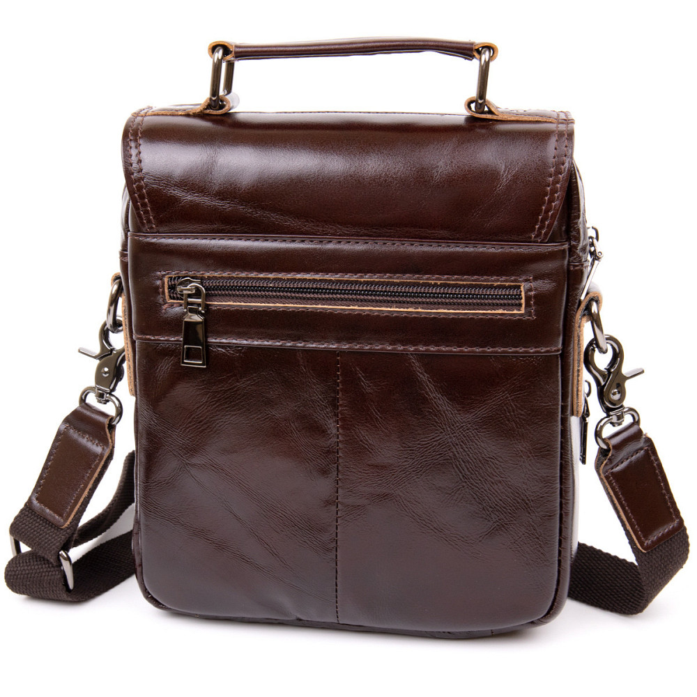 Сумка мужская мессенджер Коричневая (Vintage) Киев - изображение 6
