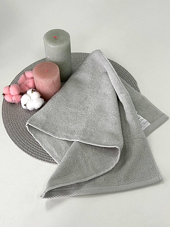 Махровий рушник Ideal Textile Pastel 30х70 см 500 г/м2 сірий (56861094) Чернівці - фото 3
