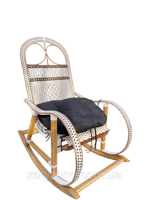 Кресло-качалка плетеное из лозы с накидкой Киев - изображение 4