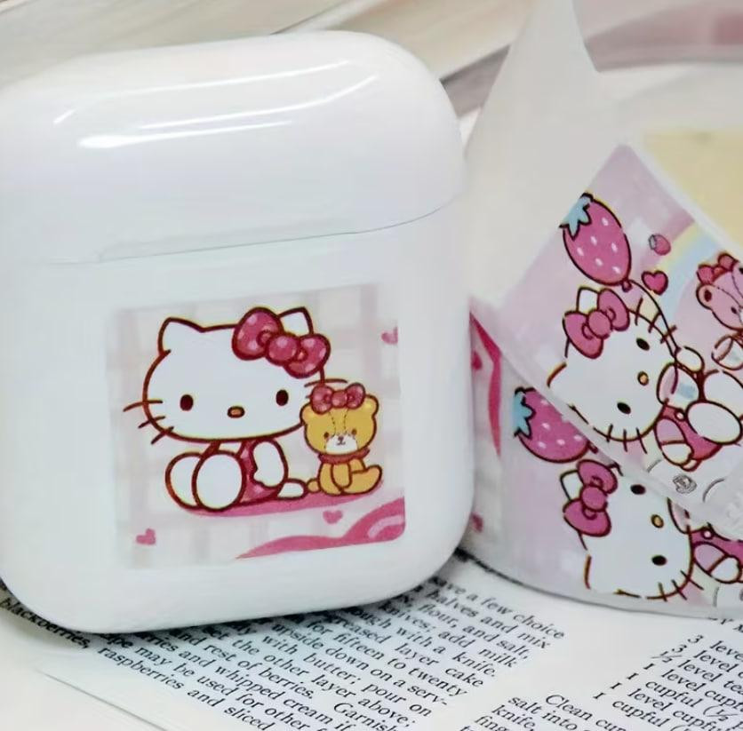 Стікери Hello Kitty — рулон 500 шт Ø2.5 см, наліпки з котиками Київ - фото 2