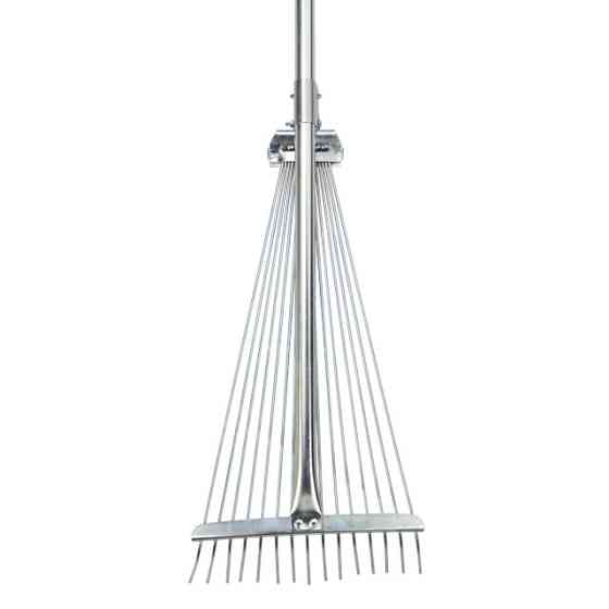 Граблі віялові, 15 прутів, металеве руків'я, регульована ширина 30-50 см INTERTOOL FT-3004 Киев