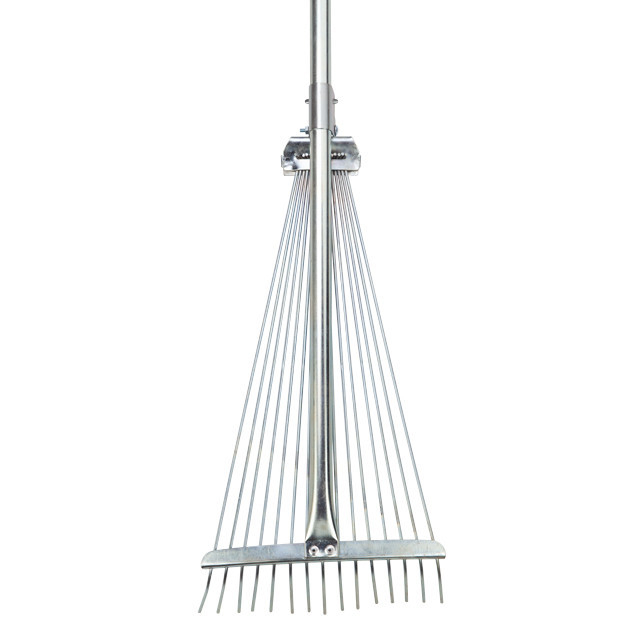 Граблі віялові, 15 прутів, металеве руків'я, регульована ширина 30-50 см INTERTOOL FT-3004 Київ - фото 5