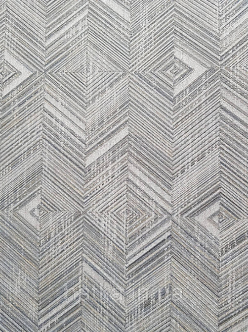 Обои виниловые на флизелине AdaWall Beta1.06х10 геометрия полосы фигуры серые золотистые 3д 1107-4 Киев - изображение 2