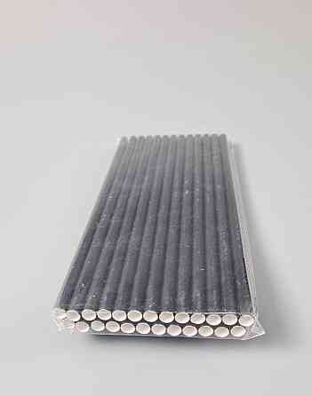 Соломка трубочка паперова 25 шт. чорна (1 пачка) Харків