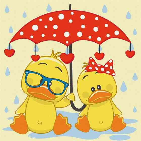 Картина по номерам ArtCraft Утята под зонтиком 30х30 см (15544-AC) Харьков