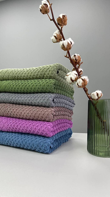 Махровий рушник Ideal Textile Клітинка 70х140 см (56860970) Чернівці - фото 4