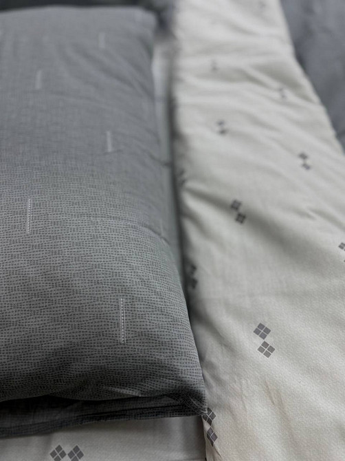 Ecotton Комплект постільної білизни Ecotton двоспальний 180х215 см двосторонній сірий Київ - фото 4