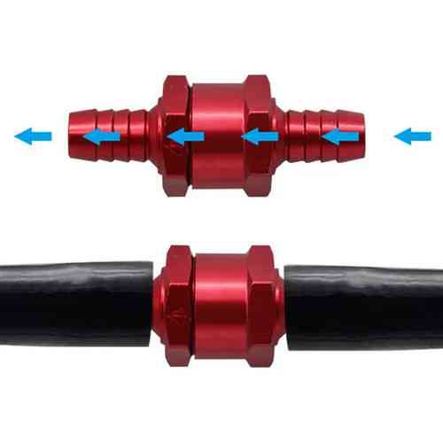Обратный клапан 6 мм для топливных насосов, красный Киев