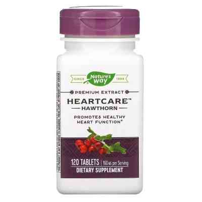 Травы Nature's Way Боярышник, 80 мг, HeartCare, Hawthorn, 120 таблеток (NWY-06690) Винница