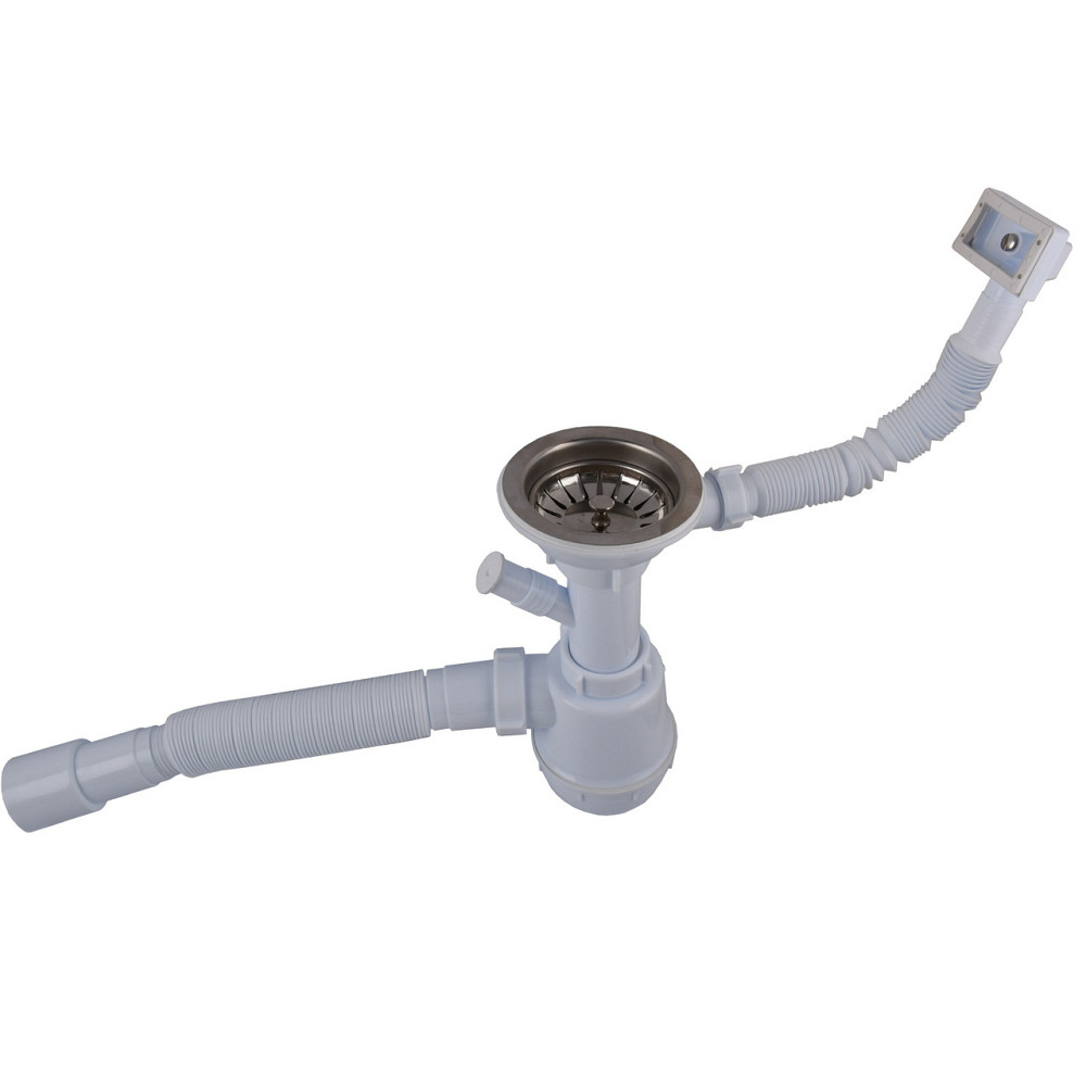 Сифон OPTIMUM 31/2| *40 для миття з отв.для прання.маш, з прямокут. переливом і гофр 40х40/50 OPTI 27343 Київ - фото 4