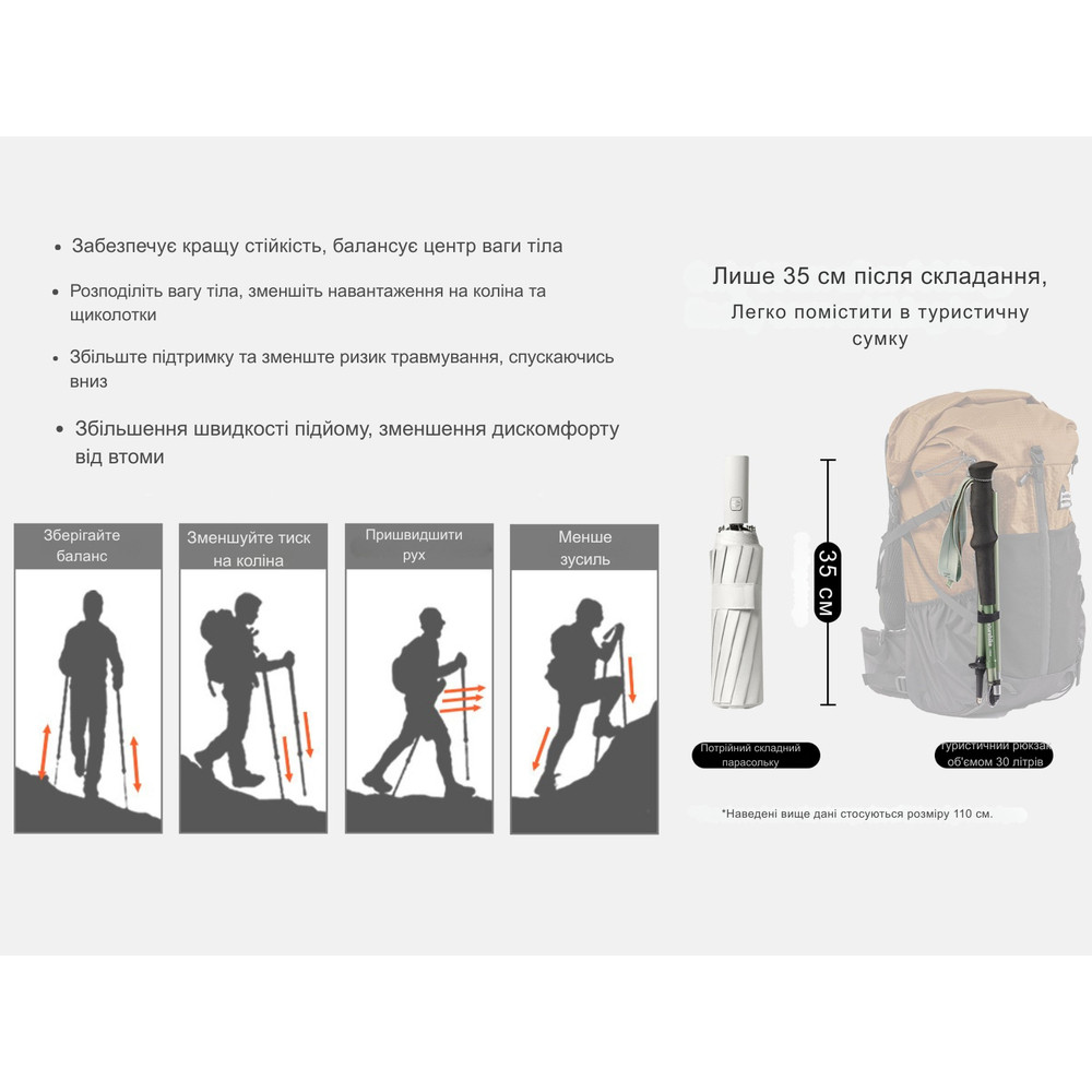 Трекінгова палиця Naturehike CNK2450DS016, 130 см, фіолетова Киев - изображение 13