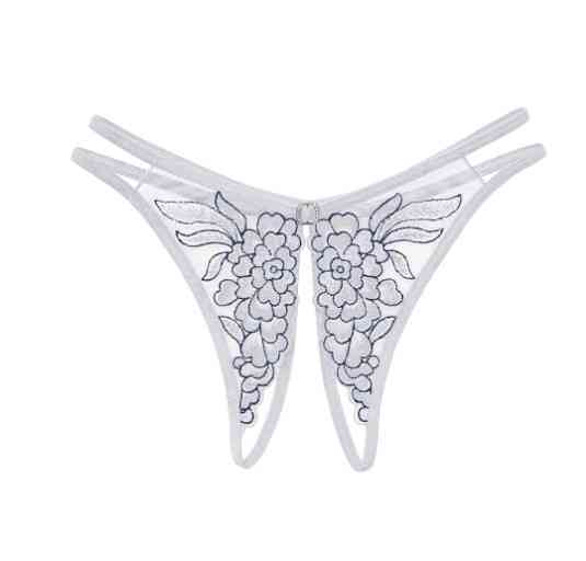 Трусики з розрізом білі - розмір 42-44, талія до 75см Київ