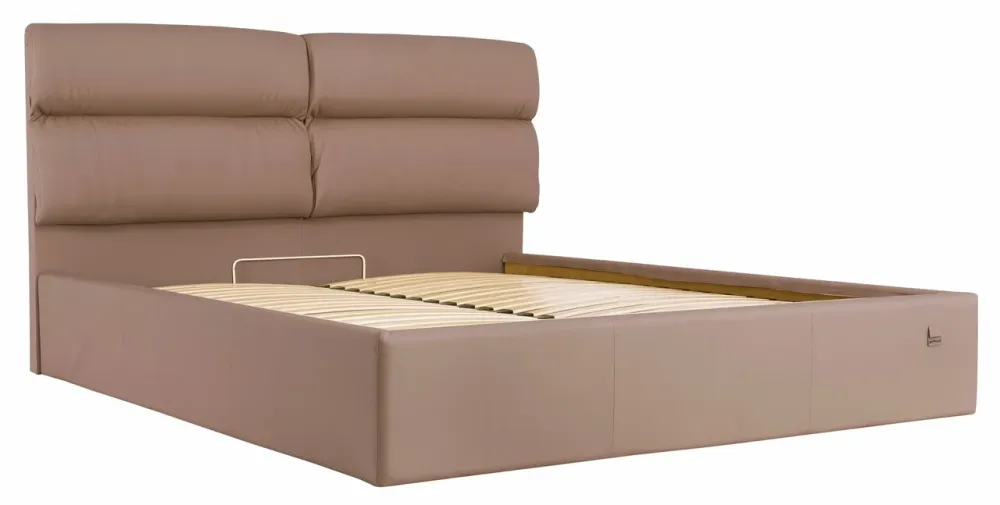 Ліжко Двоспальне Oxford Comfort 180 х 200 см Fly 2213 З підйомним механізмом та нішою для білизни Світло-коричневий Київ - фото 3
