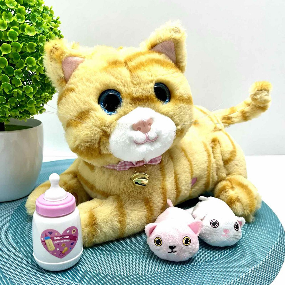 Кішка інтерактивна з кошенятами TK Group звуки мелодії пісні англійською функція запису голосу сенсорна зона на спинці Руда Чернігів - фото 7