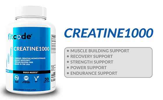Креатин Fitcode Creatine1000, 500 mg, 60 Veggie Capsules Луцк