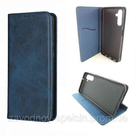 Чехол книжка Samsung M14 M145 M146 Кожаный (синий) Одесса