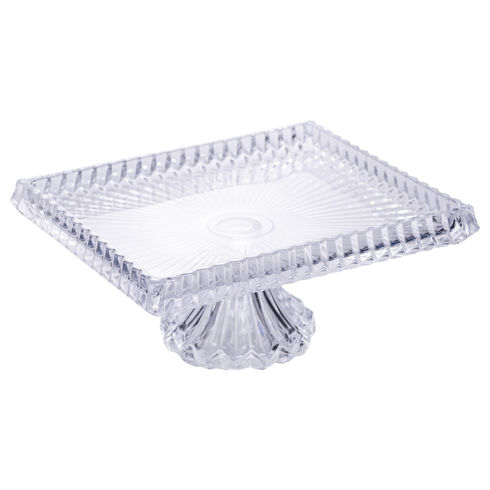 Yiwu Тортівниця прямокутна на ніжці 30×25×13 (см) скляна HP-19-147 Коломия - фото 1