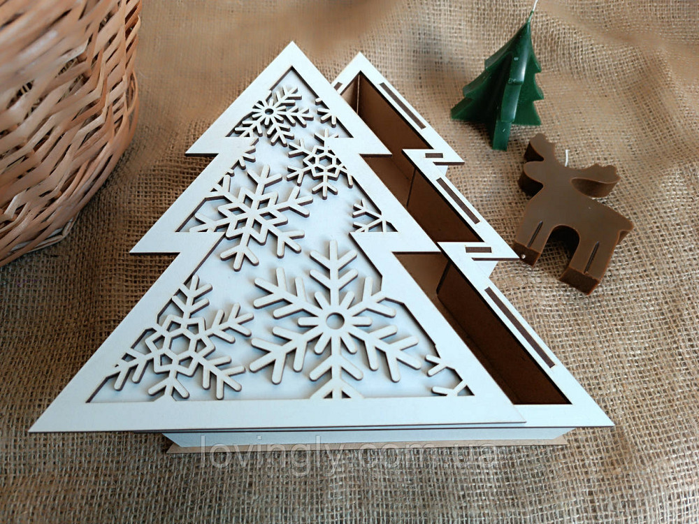 Коробка для подарка в виде елки 24см. Ирпень - изображение 2