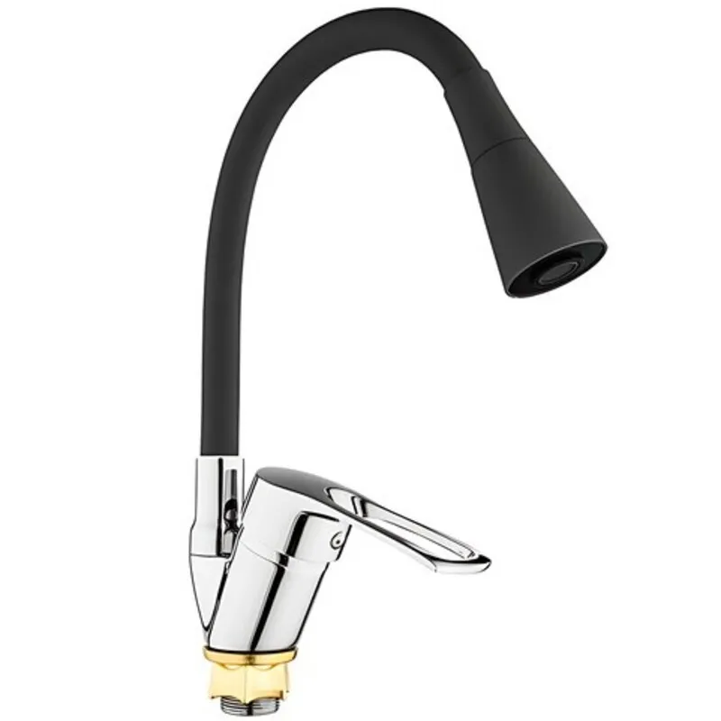 Кухонный смеситель Mixxus Dany 011 NUT REFL.BLACK без подвода MI6574 Харьков - изображение 1