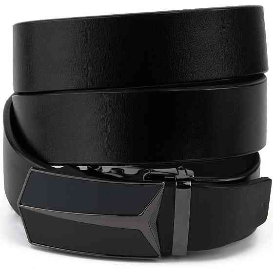 Ремінь чоловічий з автоматичною пряжкою Vintage 20282 Чорний Київ