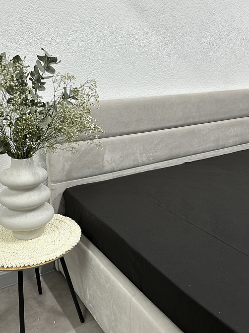 Ecotton Простирадло на резинці Ecotton 140х200 см фланель з бавовни Black чорний Коломия - фото 1