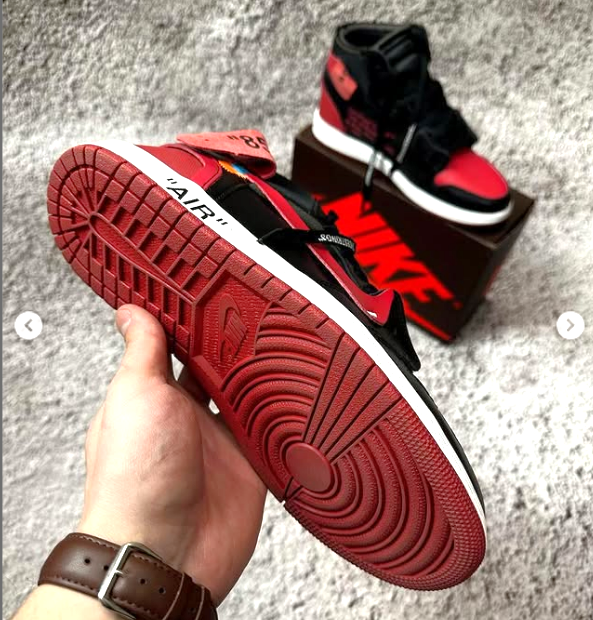 Термо Кросівки Nike AIR Jordan Червоні Чоловічі Чорні Джордан Високі Найк Єврозима (розміри:41,42,43,44,45) Дніпро - фото 7