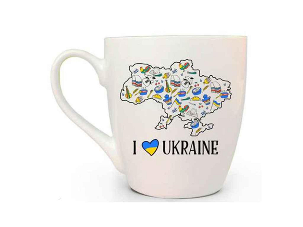 Чашка 500 мл порцеляна I love Ukraine 5060 у під. коробці ТМ KVARTA Solmir Київ - фото 1