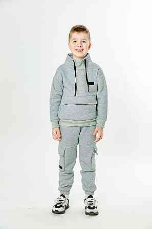 Костюм детский, спортивный х/б 100% (серый меланж, ментол, сиреневый,розовый, желтый) Крохатушка одяг Киев
