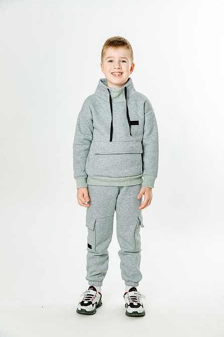 Костюм детский, спортивный х/б 100% (серый меланж, ментол, сиреневый,розовый, желтый) Крохатушка одяг Киев - изображение 3