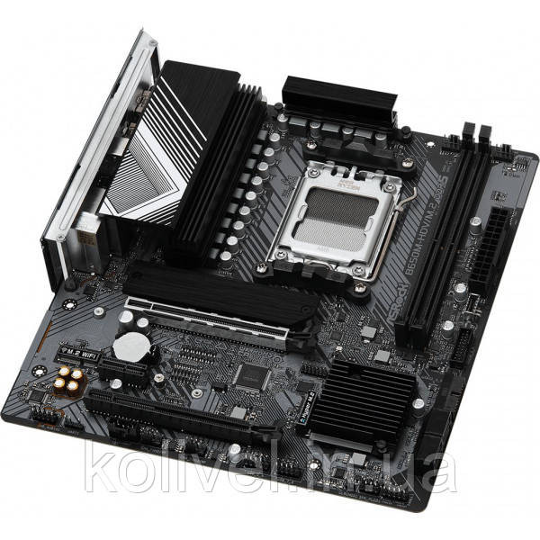 ASRock B650M-HDV/M.2 (AM5/B650, 2*DDR5, PCIex16, DP/HDMI, 4xSATAІІІ, 2xM.2, 2.5GLan, 7.1ch, mATX) Київ - фото 3
