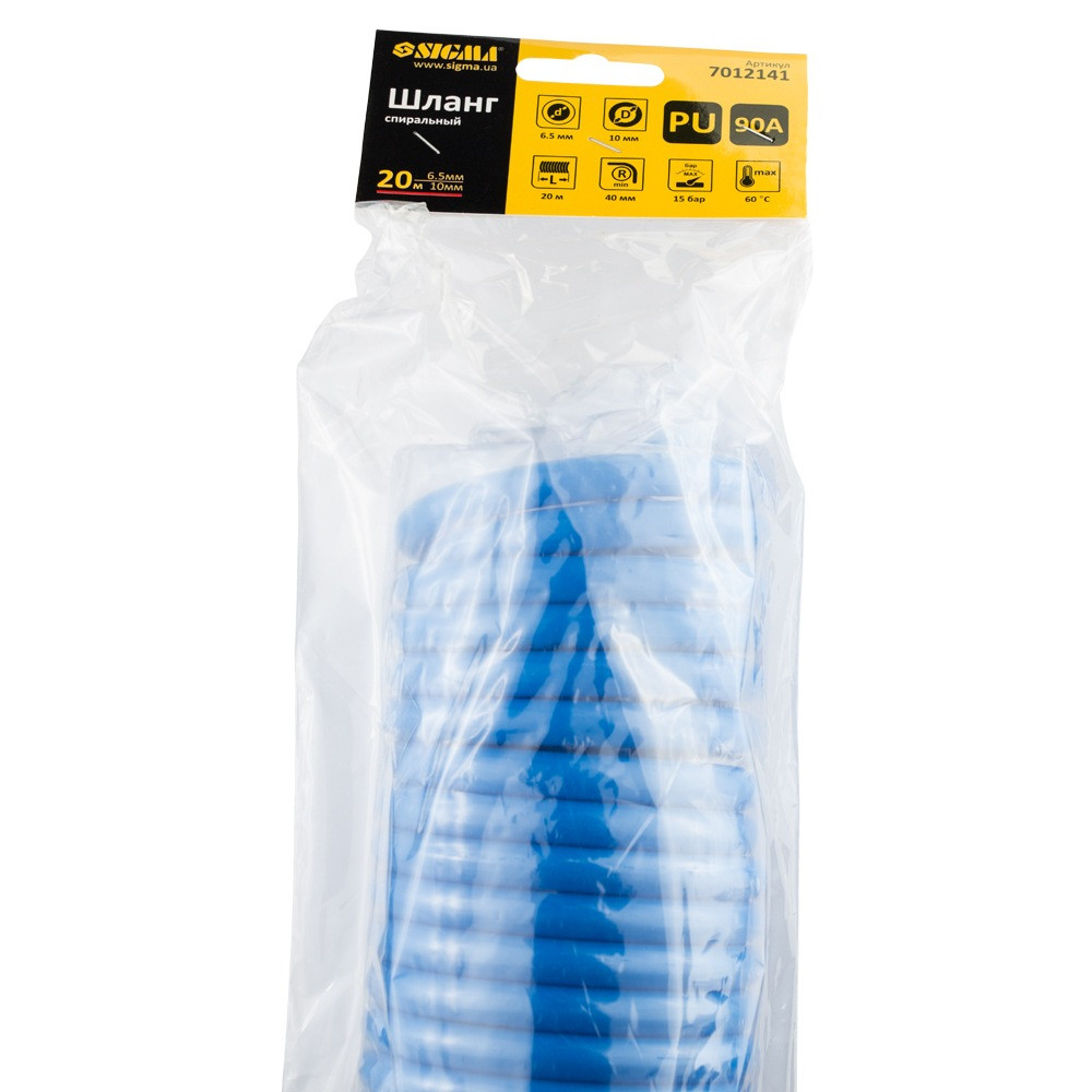 Sigma Шланг спиральный полиуретановый (PU) 20м 6.5×10мм SIGMA (7012141) Киев - изображение 3