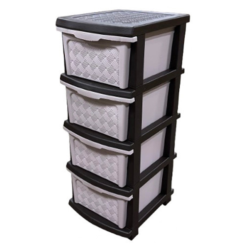 Комод пластиковый пудра-коричневый 