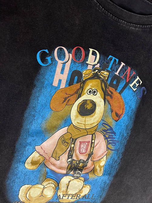 Футболка жіноча YIGOU 74 тай дай оверсайз з принтом собака, чорний, one size Київ - фото 14