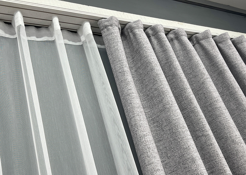 Комплект штор VR-Textil TWEED_V 100х270 2шт и Тюль 400х270 1913ш-1153т Светло-серый с белым 71-144/2 Киев - изображение 8