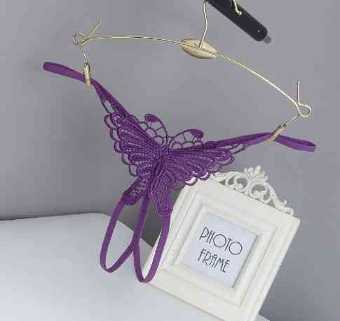 Еротичні трусики з метеликом та розрізом універсальний фіолетовий Київ