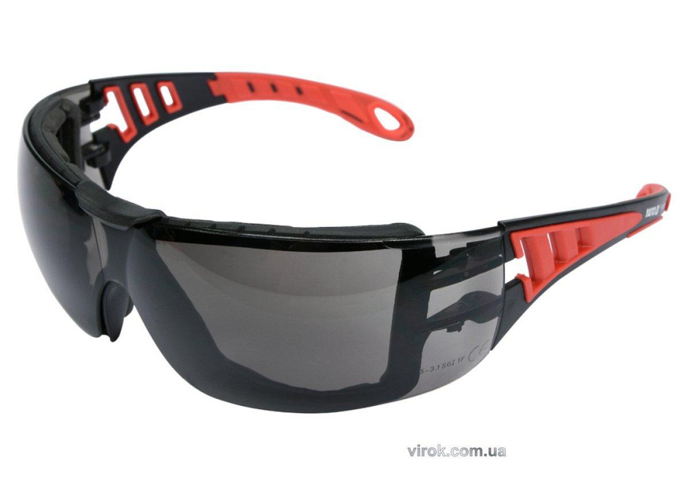 Окуляри захисні YATO відкриті, затемнені, зі зміцненими еластичними дужками [12] Одесса - изображение 1