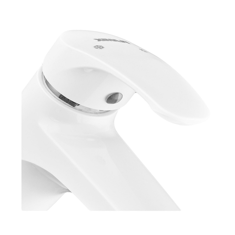 Смеситель для умывальника Plamix Fidel-001 White с подводом воды (PM0659) Харьков - изображение 5