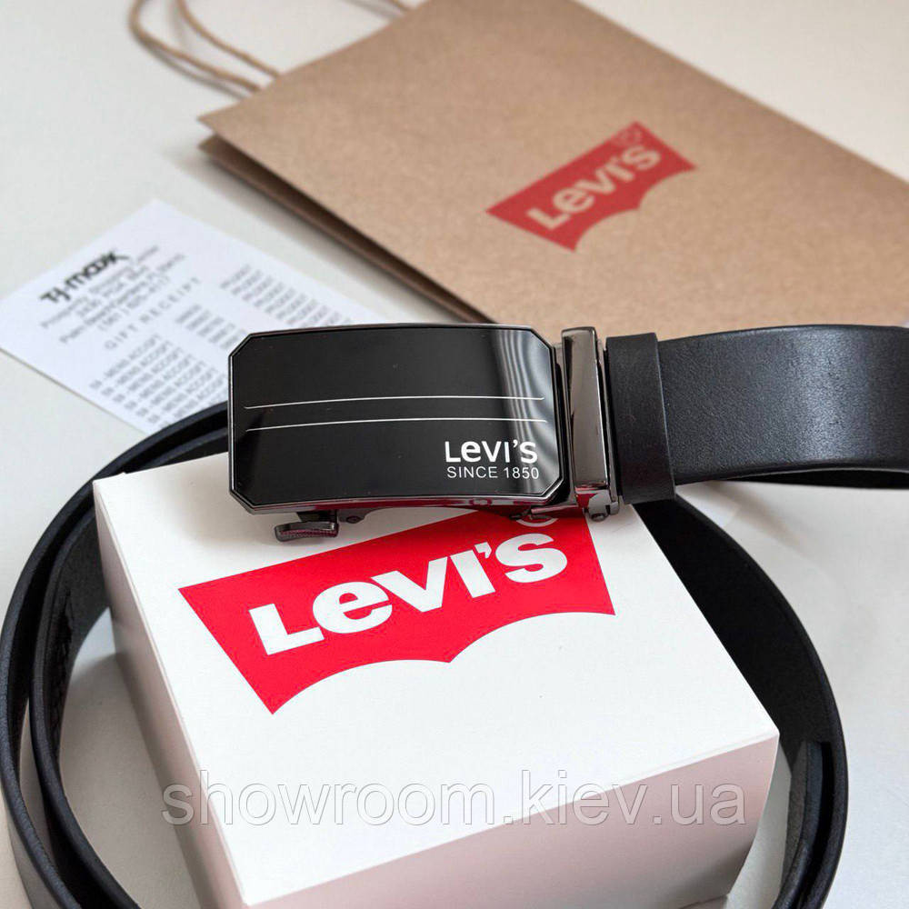 Мужской кожаный брендовый ремень (513) Киев - изображение 2