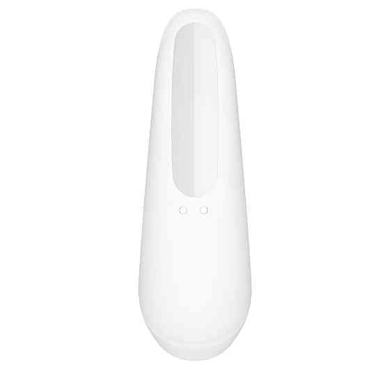 Вакуумний кліторальний стимулятор Satisfyer Curvy 1+ White з керуванням через інтернет Sex Aura Київ