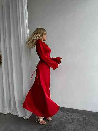 Женское нарядное платье со шнуровкой на спинке шелк Армани Одесса