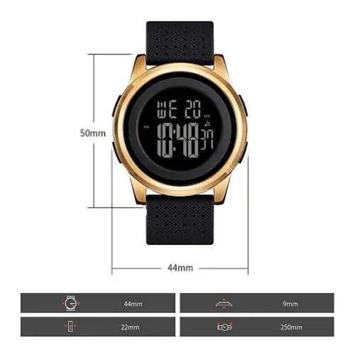 Мужские спортивные наручные часы Skmei 1502 Золотистый Винница - изображение 2