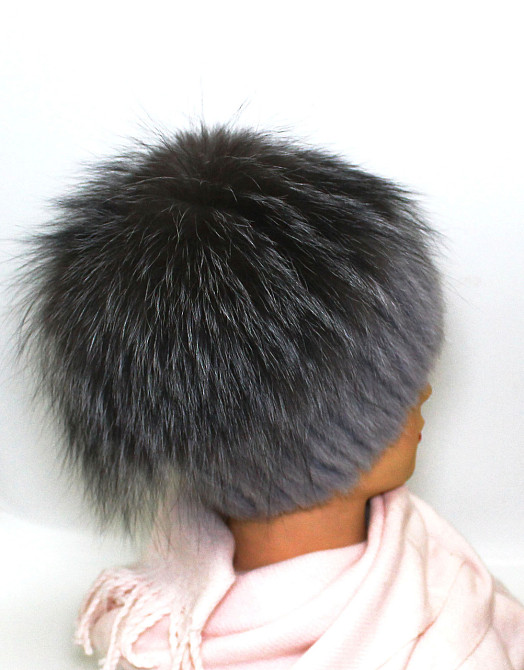 Шапка меховая женская эдельвейс Полина Серый Харьков - изображение 4