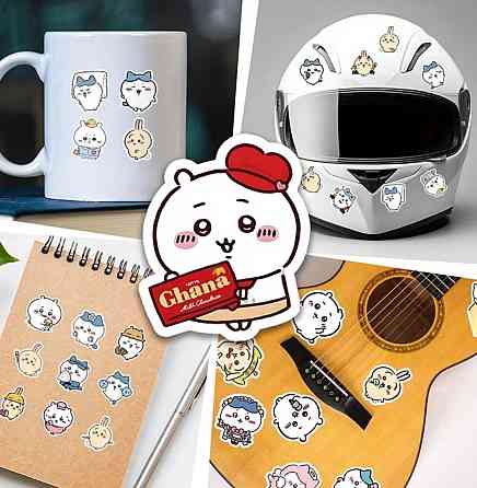 Наклейки kawaii животные набор 50 шт милые стикеры мишка зайчик для телефона ноутбука Киев