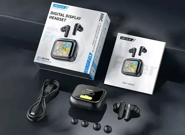 Бездротові навушники LX10 TWS Earbuds з LED дисплеєм до 4 годин безперервної роботи, заряджання 1.5  Київ - фото 7